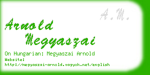 arnold megyaszai business card
